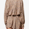 Vestido camisero de jacquard de seda con estampado floral Harmony