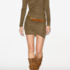 Vestido corto drapeado de jersey Denise