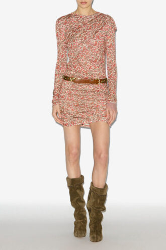 Vestido corto drapeado de jersey Denise