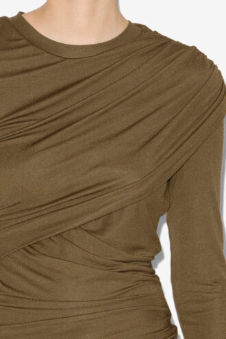 Vestido corto drapeado de jersey Denise