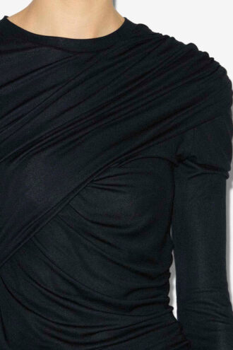 Vestido corto drapeado de jersey Denise