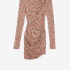 Vestido corto drapeado de jersey Denise