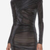 Vestido corto drapeado de lurex Denise