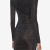 Vestido corto drapeado de lurex Denise