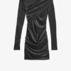 Vestido corto drapeado de lurex Denise