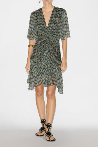 Vestido corto estampado de muselina Vivienne