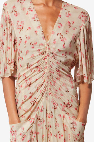 Vestido corto estampado de muselina Vivienne