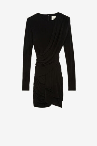 Vestido fluido drapeado de jersey Georgia