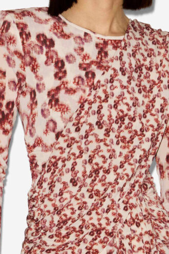 Vestido fluido drapeado de jersey Georgia