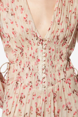 Vestido largo Briane de muselina arrugada