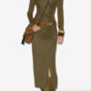 Vestido largo drapeado de jersey Jelina