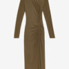 Vestido largo drapeado de jersey Jelina