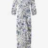 Vestido largo estampado de seda elástica Albini
