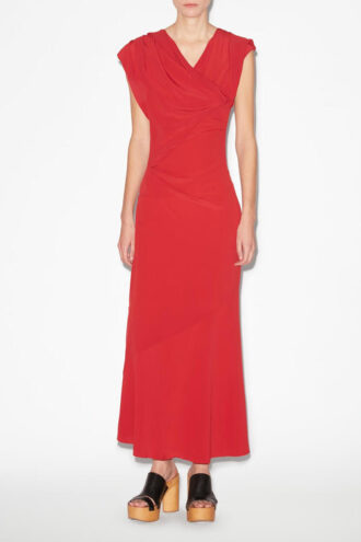 Vestido largo Kidena con mangas cortas
