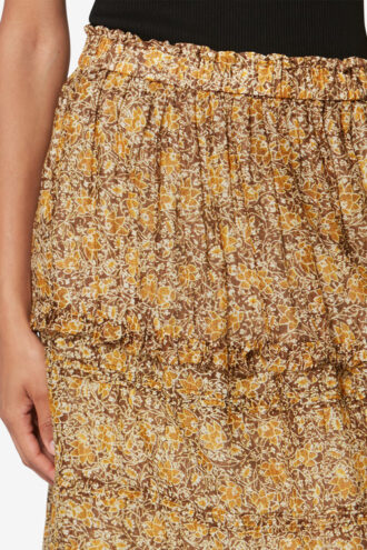 Volomia Falda de voile de algodón orgánico con volantes